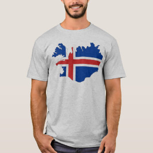 T-shirt Bandeira de país de Islândia