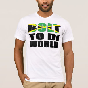 T-shirt Bandeira de Parafuso Di Mundo Jamaicano
