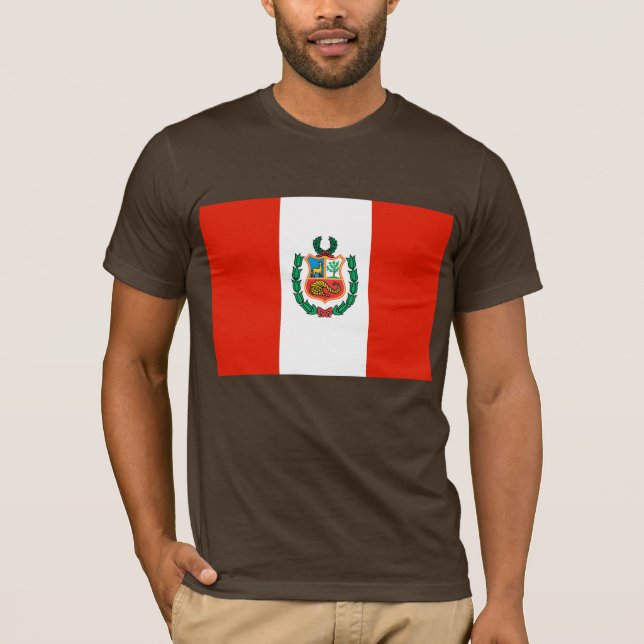 T-shirt Bandeira de Peru (Frente)