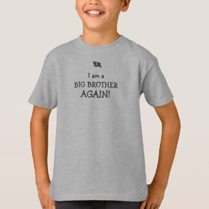 T-shirt bandeira de pirata, eu sou um BIG BROTHER OUTRA