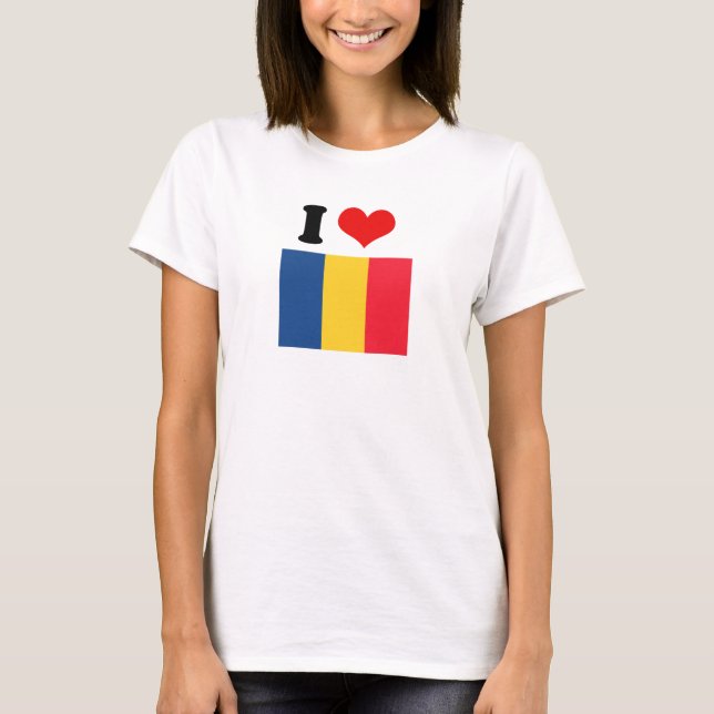 T-shirt Bandeira de República do Tchad (Frente)
