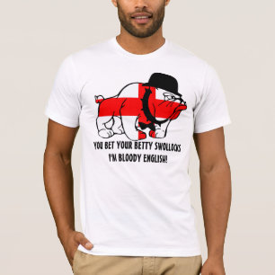 T-shirt Bandeira de rima inglesa do inglês do calão