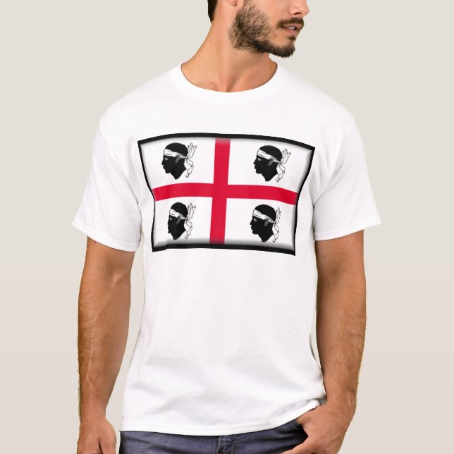 T-shirt Bandeira de Sardinia (Italia) (Frente)