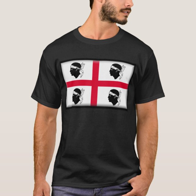 T-shirt Bandeira de Sardinia (Italia) (Frente)