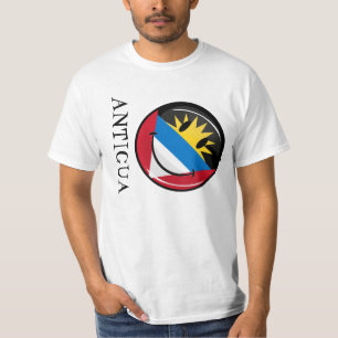 T-shirt Bandeira de sorriso de Antígua e de Barbuda