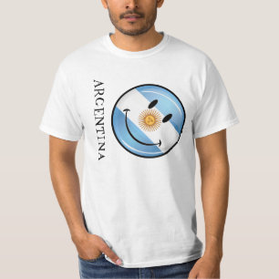 T-shirt Bandeira de sorriso de Argentina