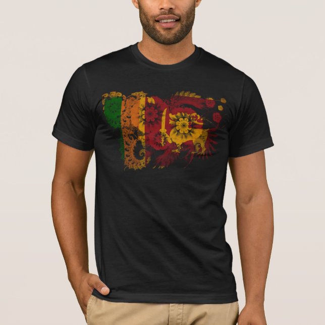 T-shirt Bandeira de Sri Lanka (Frente)