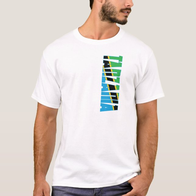 T-shirt Bandeira de Tanzânia (Frente)