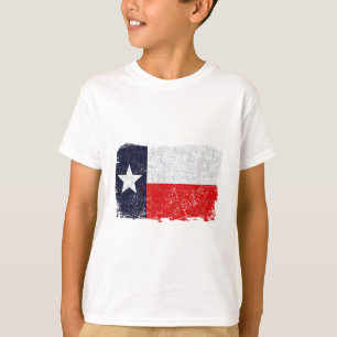 T-SHIRT BANDEIRA DE TEXAS ENVELHECIDA