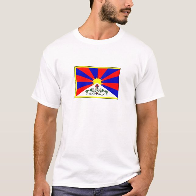 T-shirt Bandeira de Tibet (Frente)