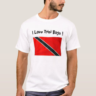 T-shirt BANDEIRA de TRINI, eu amo meninos de Trini!