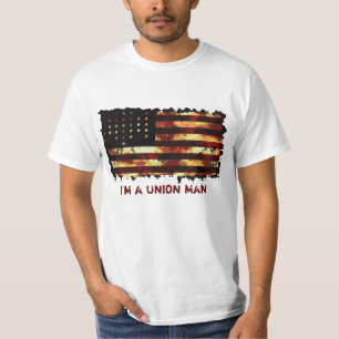 T-shirt Bandeira de união, guerra civil, T engraçado da