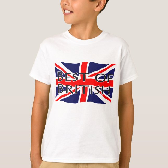 T-shirt Bandeira de Union Jack - melhor de Ingleses (Frente)