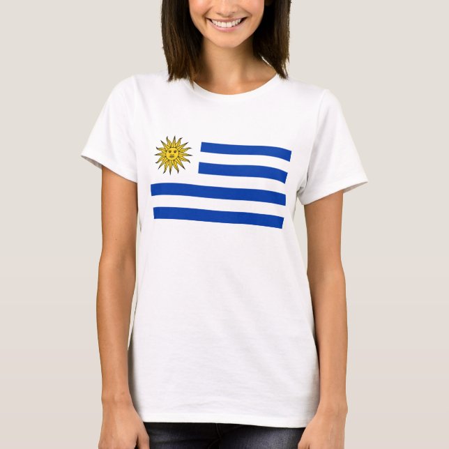 T-shirt Bandeira de Uruguai (Frente)