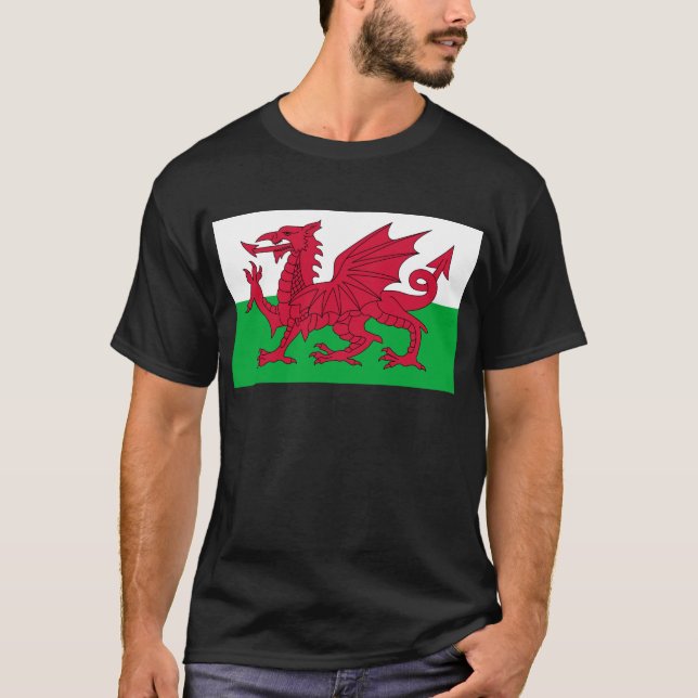 T-shirt bandeira de wales (Frente)