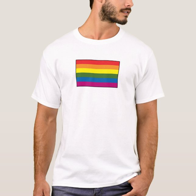 T-shirt Bandeira do arco-íris do orgulho gay (Frente)
