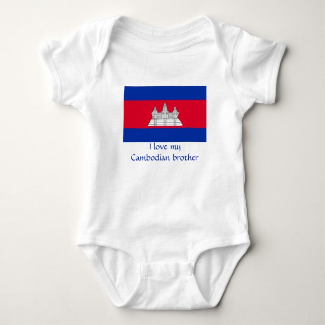 T-shirt Bandeira do Camboja (Frente)