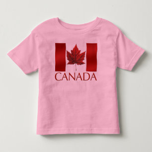 T-shirt Bandeira do Canadá do Kid Personaliza a saia do T