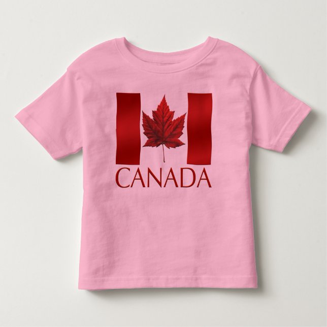 T-shirt Bandeira do Canadá do Kid Personaliza a saia do To (Frente)