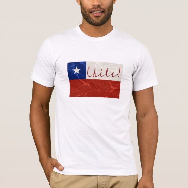 T-shirt Bandeira do Chile (Frente)