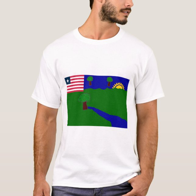T-shirt Bandeira do condado do rio Gee (Frente)