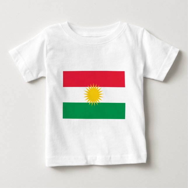T-shirt Bandeira do Curdistão (Frente)