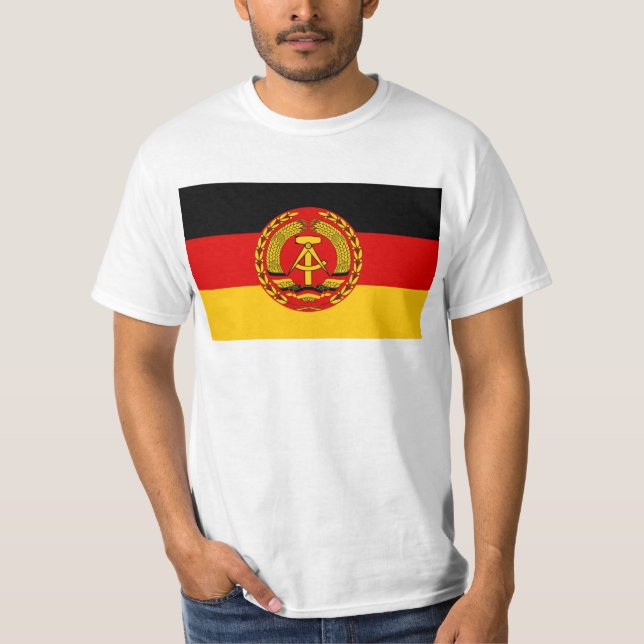 T-shirt Bandeira do der RDA de East Germany - de Flagge (Frente)