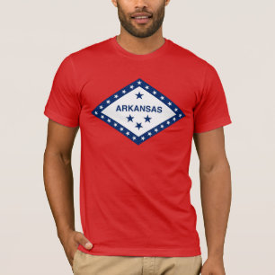 T-shirt Bandeira do estado de Arkansas