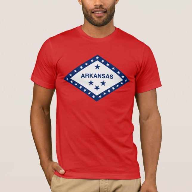 T-shirt Bandeira do estado de Arkansas (Frente)