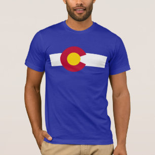 T-shirt Bandeira do estado de Colorado
