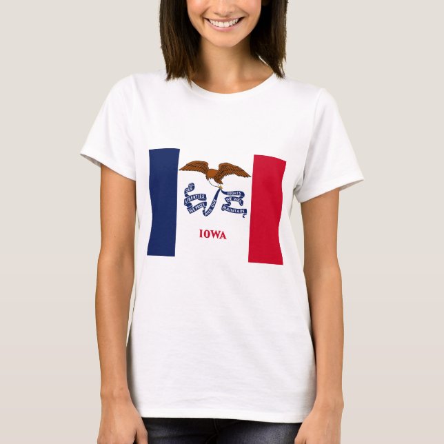T-shirt Bandeira do Estado de Iowa (Frente)