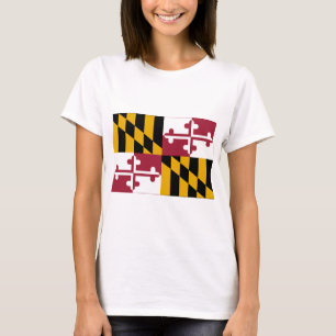 T-shirt Bandeira do estado de Maryland