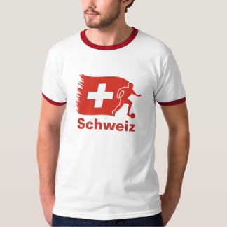 T-shirt Bandeira do futebol da suiça