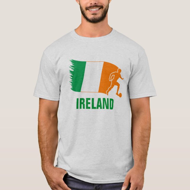 T-shirt Bandeira do futebol de Ireland (Frente)