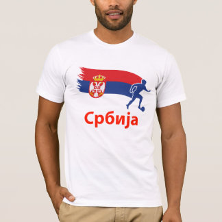 T-shirt Bandeira do futebol de Serbia