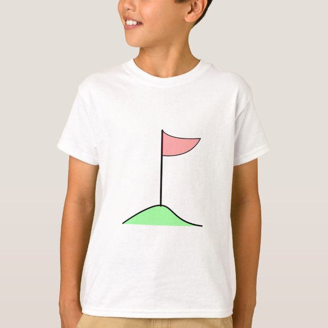 T-shirt Bandeira do golfe no furo (Frente)