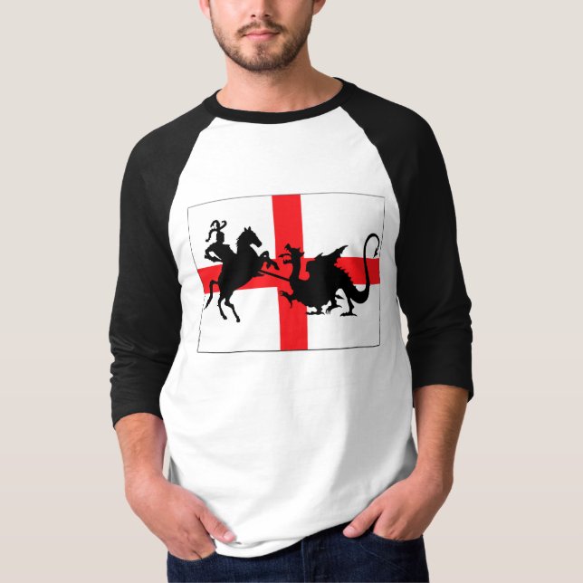 T-shirt Bandeira do inglês do dia de St George (Frente)