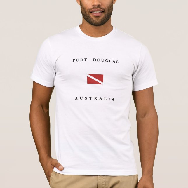 T-shirt Bandeira do mergulho do mergulhador de Port (Frente)
