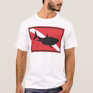 T-shirt Bandeira do mergulho do tubarão