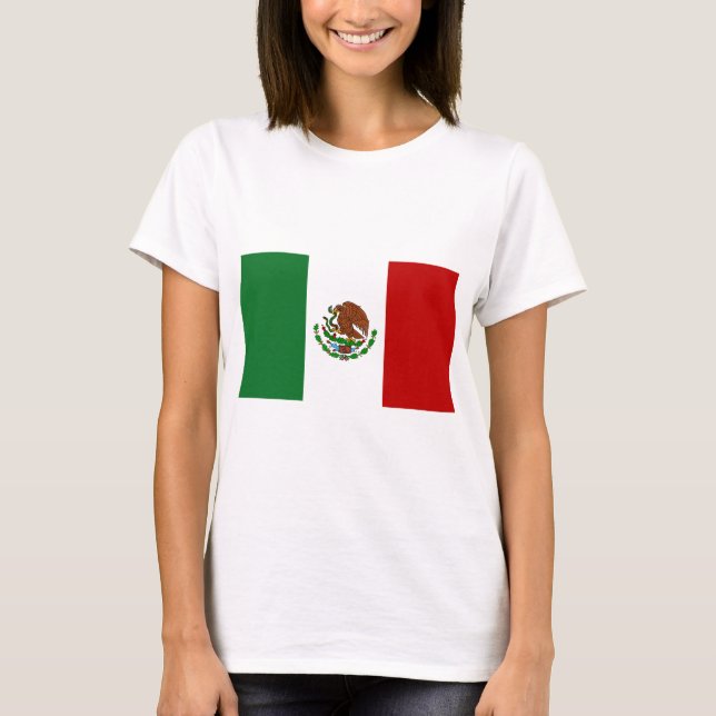 T-shirt Bandeira do México (Frente)