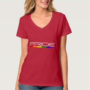 T-shirt Bandeira do Orgulho Arco-Íris de Design Moderno e 