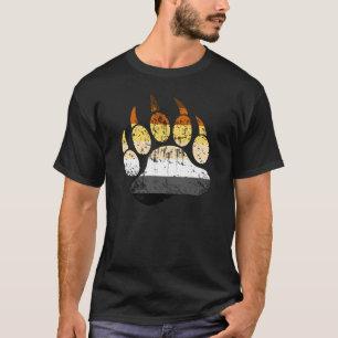 T-shirt Bandeira do Orgulho do Urso Angustiado Pata de urs