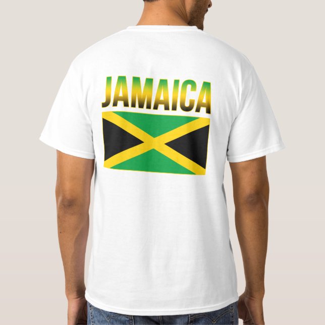 T-shirt Bandeira Do Orgulho Jamaicano Na Jamaica (Verso)