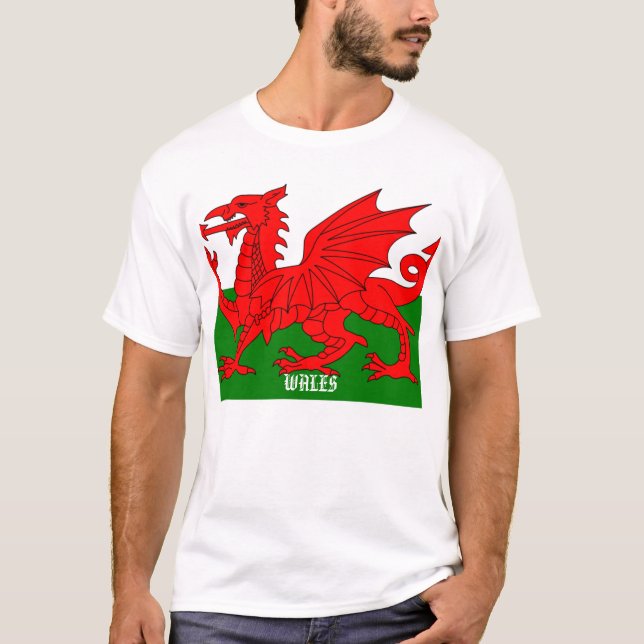 T-shirt Bandeira do T de Wales (Frente)