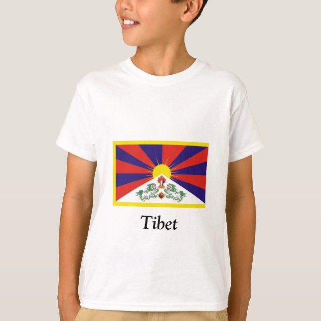 T-shirt Bandeira do Tibete (Frente)