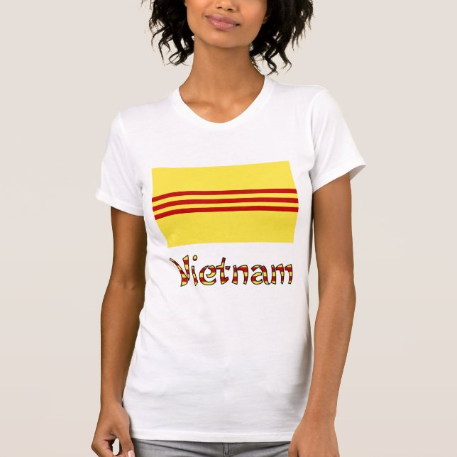 T-shirt Bandeira do Vietname e do Vietname do Sul (Frente)
