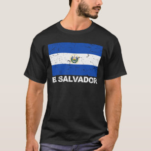 T-shirt Bandeira do vintage de El Salvador