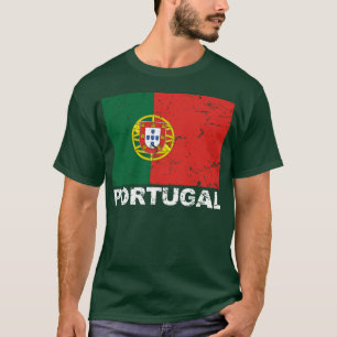 T-shirt Bandeira do vintage de Portugal