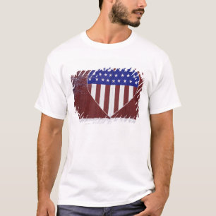 T-shirt Bandeira dos Estados Unidos Coração-Dada forma