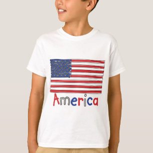 T-shirt Bandeira dos MIÚDOS de América EUA